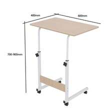 Height Adjustable Mobile Laptop Table – 40x60 Cm, 67-80 Cm Height Adjustable, Workstation Overbed Multi Table With Metal Frame & Rolling Castors - View 4