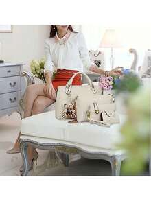 Women Bag Sets - Beige - View 4