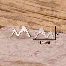 1 par de pendientes de botón con forma de pico, que se pueden combinar con ropa casual o de estilo minimalista. Son adecuados para el uso diario o como regalo de joyería para cumpleaños. - GED827 - Ver 6