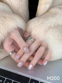 HEFENNA 水晶玻璃珠猫眼凝胶指甲油，全息珠光猫眼美甲凝胶套装，光泽滋润，DIY美甲沙龙（1件装） - 彩色 - 查看 14