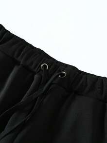 American Men's Casual Sportswear Set: Summer T-Shirt And Pants Two-Piece Set-The Ultimate Choice For Sports - 黑色6 - 查看 4