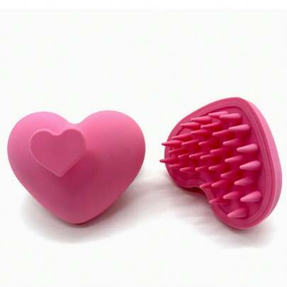 1 chiếc bàn chải silicon, được thiết kế để gội đầu, thích hợp để massage da đầu, gội đầu và massage toàn thân khi tắm, thích hợp sử dụng trong salon.