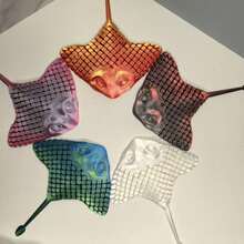 1pc Handmade Stingray Decor, Featuring Aquatic Animals And Stingray Design, Designed To Relieve Anxiety And Stress. Flexible Marine Life Series Creative Accessory, Unique Home Decor Desktop Ornament, Creative Holiday Gift, Distinctive Collectible, Suitable For Gifting And Personal Use - Multicolor - View 5
