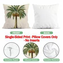 4pcs Middle Eastern Style Leaf & Elephant Pattern Single-Sided Print Throw Pillow Covers, Decorative Pillow Covers Suitable For Living Room Sofa Bedroom, Pillow Inserts Not Included - Multicolor - View 3