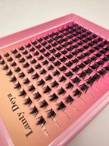 140pcs 2-In-1 False Eyelash Clusters, 8-16mm Long Lashes Thick Lashes Individual Lashes DIY Pointed Lashes Extension Cartoon Lashes Extension Mink Hair Striped Thick Lashes, Lower Lashes Reusable Base Lash Clusters Thick Individual Lashes DIY Pointed Lashes Extension Cartoon Lashes Extension Mink Hair Striped Thick Lashes, Pointed Lashes - D - View 4