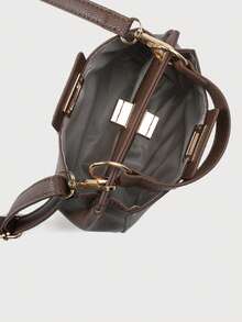 Fashionable Commuter Bag, Luxury Women's Handbag, Exquisite Shoulder & Top Handle Multi-Function Work Bag - Brown - View 9