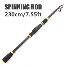 SEACHASER 1.8m-2.7m Carbon Fiber Telescopic Fishing Rod, Medium Power, Suitable For Sea Fishing And Boat Fishing - Black - View 15