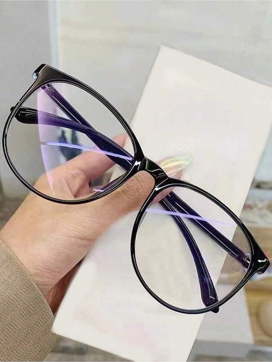 1pc Transparent Lens Eyeglasses Frame, Suitable For Computer, TV, Gaming, Smartphone Use, Unisex - Multicolor - View 1
