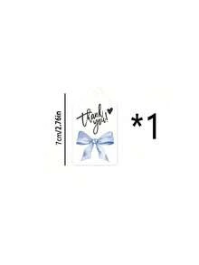 3-60pcs Elegant Folding Hand Fan Set, Includes Thank You Card And Gift Bag, Bamboo Bridal Hand Fan, Suitable As Bridesmaid Gift And Wedding Decor, Perfect For Parties, Events, And Summer Accessory, 1pc - Blue - View 6