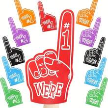 17.5 Inch Oversized Foam Finger With "We're Number 1" Design, Cheer Prop Ideal For Sports Events, Competitions, School And Stadium Cheering Performances. Colorful Sports Fan Accessory Expressing "It's Goin' Down" Spirit, Suitable For Games, Sports Events, Competitions, Party Favors, Perfect Photo Prop And Cheering Gear! - A - View 6