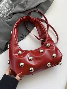 Túi đeo chéo tay cỡ lớn, kiểu dáng thời trang mới dành cho nữ, túi tote đeo vai và đeo chéo. - Đỏ - Xem 7