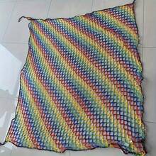 Red de  de cuerda de nailon a prueba de caídas, red de para escaleras y balcones, red de protección contra caídas para construcción, red de protección contra caídas para patios, red de advertencia de color de alta resistencia, fácil instalación, adecuada para múltiples escenarios, equipo de protección duradero. - Multicolor - Ver 2