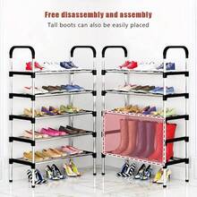 1pc 4-8 Tier Multi-Function Metal Shoe Rack, Space-Saving Entryway/Dorm Shoe Organizer, Easy Assembly Independent Storage Shelf, Adjustable Tier Heights For Shoes, Boots And Sneakers, Sturdy Metal Frame, Modern Minimalist Design, Compact And Versatile For Small Apartments And Hallways - Multicolor - View 4