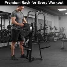 RAVIAN Weight Plate Tree Rack, Heavy-Duty 2-Inch Steel Plate Storage Stand With Multiple Pegs, Space-Saving Gym Organizer For Home & Garage Gym - A - 查看 7