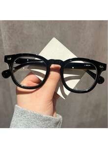 1副女士时尚简约眼镜，打造迷人裸妆造型 - 黑色 - 查看 3
