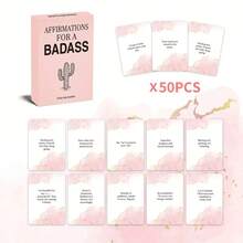 Cartes d'affirmations positives : 50 déclarations motivantes pour la confiance et la pleine conscience, parfaites pour l'auto-soin quotidien, citations inspirantes pour la confiance et la croissance, méditation ou cadeau réfléchi - Multicolore - Voir 6