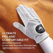 FINGER TEN 1 Pair Women's Equestrian Gloves, Suitable For Left And Right Hands, Stretchable Breathable Anti-Slip Lightweight Design For Horseback Riding, Available In White Color In Sizes S/M/L - White - View 6