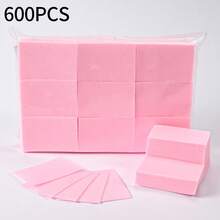 600Pcs/Bag Professional Lint Free Nail Art Gel Polish Remover Cotton Pad 5.9*4cm Nail Wipe Cotton Pads Cleaner Cleaning Cotton For Women And Girls - Multicolor - View 15