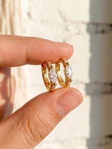 1 Pair Earrings, Luxury Elegant Women's Jewelry Gift, Suitable For Daily Wear And Date - Diamond Earrings - View 2