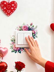 1pc Elegant Tulip Light Switch Socket Wall Sticker - Self-Adhesive Floral Pattern, Easy To Apply, Suitable For Bathroom, Bedroom Home Decor Aesthetics - BH15063 - View 8