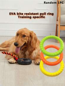 1pc Dog - An Interactive Toy For Training, Tug-Of-War, Chewing And Water Fun - Suitable For Outdoor Play, Can Be Used As Dog Toy, Training Ring, Sturdy And Chewable, Also Serves As Pet Retrieval Toy, Pet Floating Ring, Suitable For Training And Cleaning Teeth Of Medium And Large Dogs, Also A Dog Swimming Pool Floating Toy - Multicolor - View 14