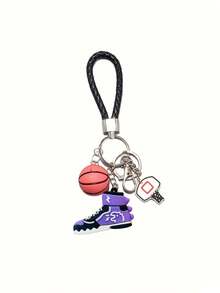 Mini llavero de baloncesto 3D, estilo deportivo, llavero de coche, colgante de mochila, colgante de bolso, llavero de regalo para hombres - Multicolor - Ver 14