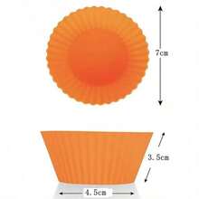 12/24pcs Silicone Round Cake Mold, Muffin Cup Baking Mold, Kitchen Baking Tool, DIY Cake Decorating Tool - Multicolor - View 2