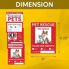 Pack 9 Pcs Pet Rescue Emergency Sticker Vehicles Trucks Indoor Outdoor Window Warning Signs Bumper Stickers Removable Waterproof Vinyl Decals Car Exterior Accessories - Chó A114 - Xem 2