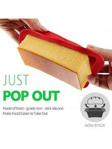 1pc Rectangular Silicone Cake Mold Silicone Bread Baking Pan, Available In Large And Small Sizes, Non-Stick, Easy Release, Suitable For Homemade Cakes, Breads, Meat Rolls And Omelets, Size: 7.56 Inches X 3.74 Inches, Thicker Non-Slip Silicone Mold, Bread/Toast Mold, Large Capacity Ice Tray, Thicker And Larger Rectangular Silicone Ice Mold For Summer, Baking Equipment, Cake Tools, Kitchen Accessories Home - Multicolor - View 8