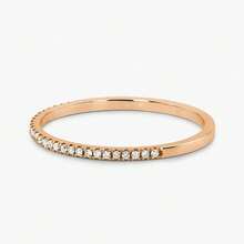 925 Sterling Silver Luxury Single Row Cubic Zirconia Ring, Micro-Pave Fully Iced Out Thin Band Ring, Party/Birthday Gift, Wholesale - Silver - View 7