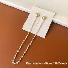 Pearl Shoulder Strap Slip-Resistant Clips, Adjustable Backless Chain Dress Strap Holder, Elegant Accessory To Prevent Dress Slippage - Gold - View 7