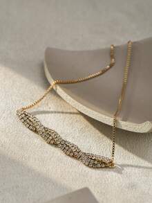 1pc Elegant Fashion Exquisite Bracelet For Women, Wave Claw Chain Design - Yellow Gold - View 4