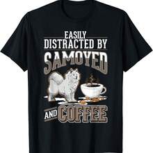 Samoyed And Coffee Samoyede Gift Unisex T-Shirt - Black - View 1