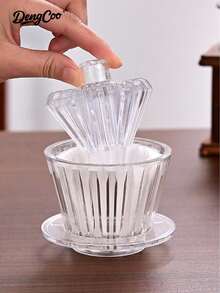 Dengcoo 1个耐用型咖啡滤压器，菱形咖啡滤网配件，手冲咖啡滤网，适用于家庭和手工咖啡冲泡 - 壓紙器 - 查看 1