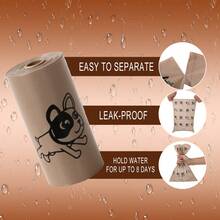 Coffee-Scented Pet Waste Bags Cat And Dog Poop Bags Poop Scoop Bags 150/270pcs Trash Bags - Coffee Brown - View 3