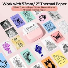 Phomemo Mini Printer, A022 Wireless Thermal Sticker Maker, Includes 1 Roll Of Printing Paper, Pocket Printer For Phone, Suitable For Notes, Cards, Diaries, DIY, Compatible With IOS And Android - Pink - View 9