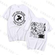 Camiseta Basica Algodao  Camp Half Blood Long Olympians Ilustraçao Unissex01 Moda Maligu - Branco - Visão 1