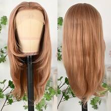 13x4 Layered Brown Wigs Light Brown Lace Front Wigs HD Lace Frontal Wigs Short Curly Lace Front Wig Pre Plucked Glueless Layered Wig Breathable Cap Easy Install Wig Free Part Heat Resistant Fiber Wig For Women Girls Halloween Christmas Party Vacation Daily Used 22 Inch - Blonde - 查看 4