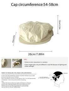 1pc Gradient Denim Newsboy Cap, Vintage Distressed Denim Octagonal Hat, Fashionable & Versatile For Women, Adjustable Size - Multicolor - View 7