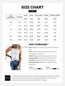 女士时尚纯色圆领无袖简约背心，夏季休闲穿搭 - 霧霾藍 - 查看 4