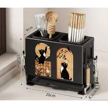 Knife Block, Knife Holder & Roll Bag - ブラック - View 7