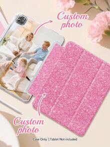 Customizable Transparent Acrylic Back Cover 3-Fold Tablet Protective Case With Solid Color Front Cover, Dual-Sided Colorful Printing, Stylus Slot, High-Transparency Backplate For DIY, Magnetic Auto Sleep/Wake Smart Power-Saving Function, Acrylic Material Scratch & Bend Resistant, Compatible With Air (M2) / 10th Gen - Tri-fold Transparent Acrylic Multi-color - View 9