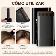2 en 1 Peine con Tinte De Cabello, Cubre Canas en Barra para Mujer, Resistente Al Agua y Al Sudor, Tinte Rápido, , Peine para Tinte de Cabello Portátil, Unisex (Marrón) - Negro - Ver 6