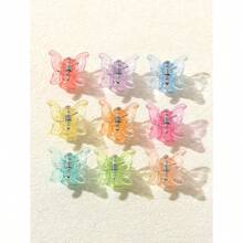 50pcs Mini Butterfly Hair Clips In Various Colors For Different Braided Hairstyles (Random Color) - Multicolor-1 - View 3