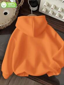 Spring/Summer Fresh Lemon Print Cotton Sweatshirt, New Spring/Summer Arrivals: Spring/Summer Sweatshirts, Spring/Summer Women's Clothing - Orange - View 2
