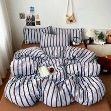 Bộ 3 món ga trải giường bằng polyester in họa tiết hoa cổ điển, phù hợp cho phòng ngủ tập thể nam/nữ, có khóa kéo, dùng được cả bốn mùa, mềm mại và thoáng khí, phù hợp với giường ký túc xá, giường đơn, giường đôi, giường cỡ lớn, có thể giặt máy (1 vỏ chăn, 2 vỏ gối, không kèm ruột chăn) - Nhiều màu - Xem 3