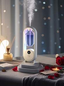 Home Premium Aroma Diffuser, Wall-Mounted USB Automatic Fragrance Diffuser, Hotel Bedroom Quiet Aroma Diffuser, Toilet Deodorizer Aroma Diffuser, Electric Air Purifier, Rechargeable, With Color Atmosphere Light - White - View 7
