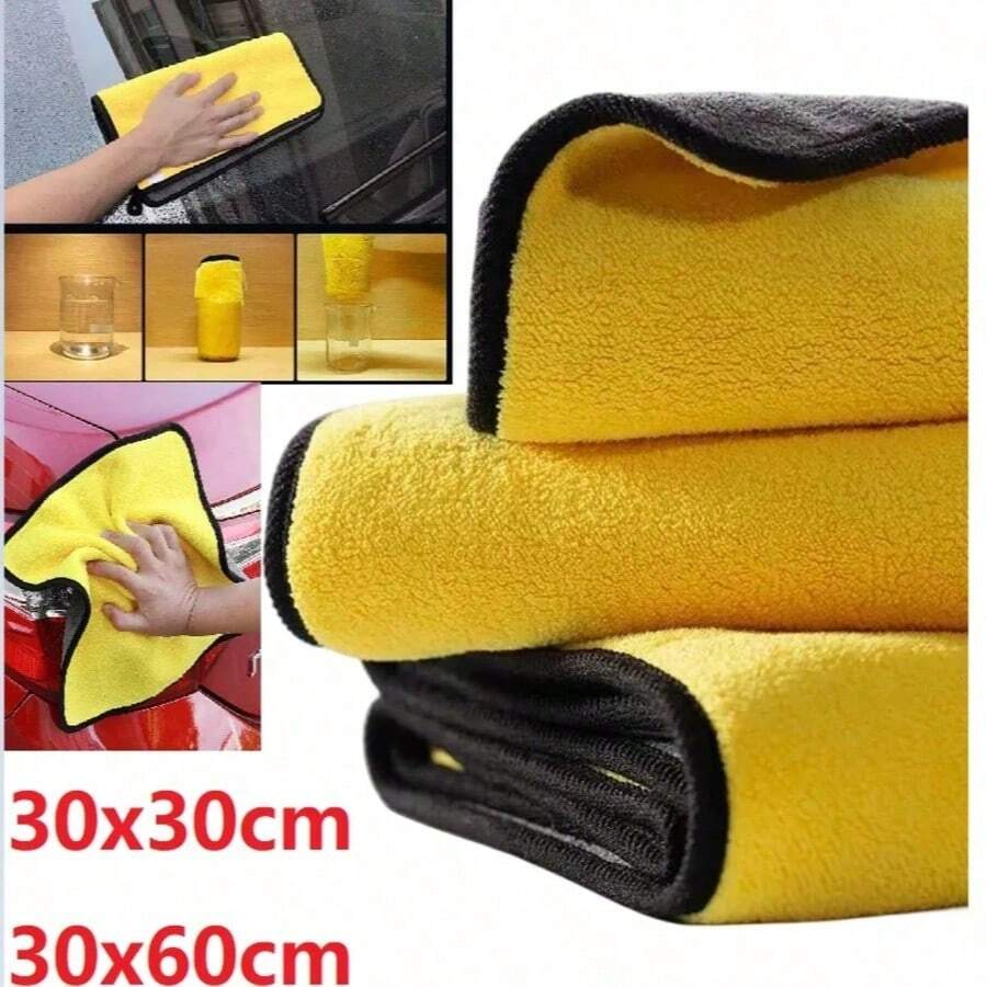 3/5/10PCS Car Wash Microfiber Towel 30*30CM / 30*60cm Car Cleaning Drying Cloth Care Cloth Car Wash Towel Kitchen Towel - Coral Fleece Towel - View 1