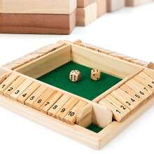 Wooden Numeric Dice Game Toy, 8pcs Colorful Dice, Educational Math Toy, Interactive Party Game, Wooden Tabletop Game For Family - Multicolor - View 5