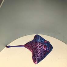 1pc Handmade Stingray Decor, Featuring Aquatic Animals And Stingray Design, Designed To Relieve Anxiety And Stress. Flexible Marine Life Series Creative Accessory, Unique Home Decor Desktop Ornament, Creative Holiday Gift, Distinctive Collectible, Suitable For Gifting And Personal Use - Multicolor - View 11